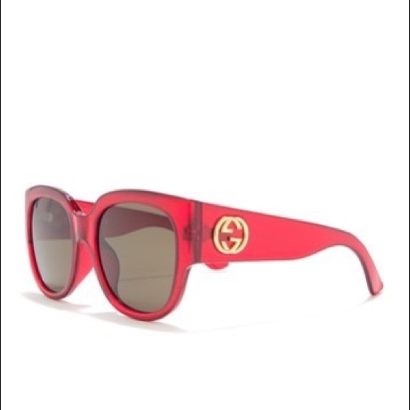 RED GUCCI
55mm Glitter Square Sunglasses - Picture 2 of 4
